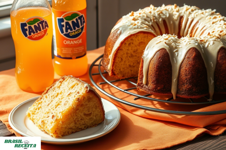 Bolo de Fanta Laranja com Coco