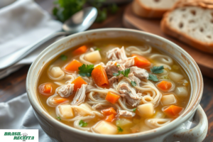 Sopa de Frango com Macarrão