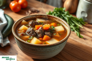 Sopa de Legumes com Carne Nutritiva e Reconfortante
