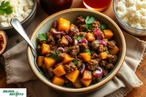 Carne Moída com Abóbora Cabotiá