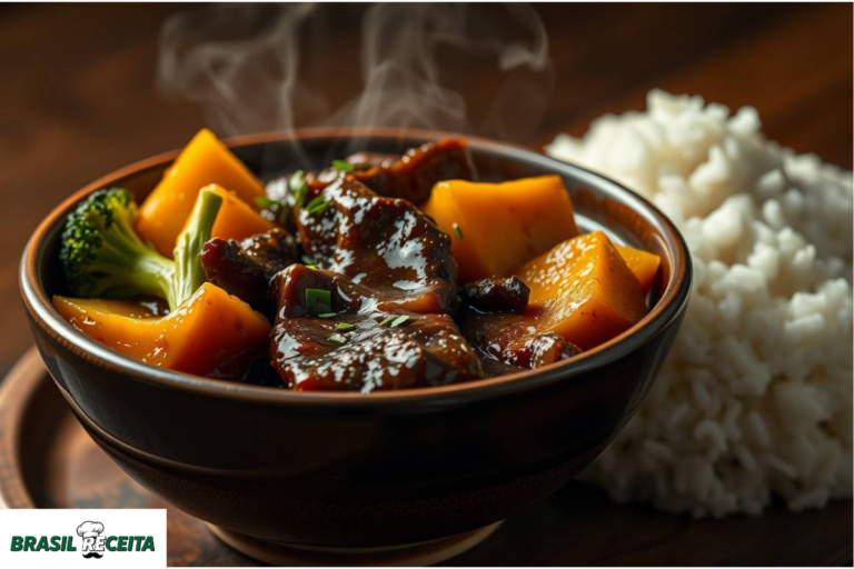 Picadinho oriental com abóbora e brócolis